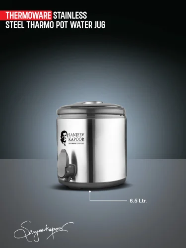 Sanjeev Kapoor Thermoware Stainless Steel Thar Pot Water Jug 6.5 Ltr - Image 2
