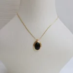 Natural Black Onyx Stone Necklace