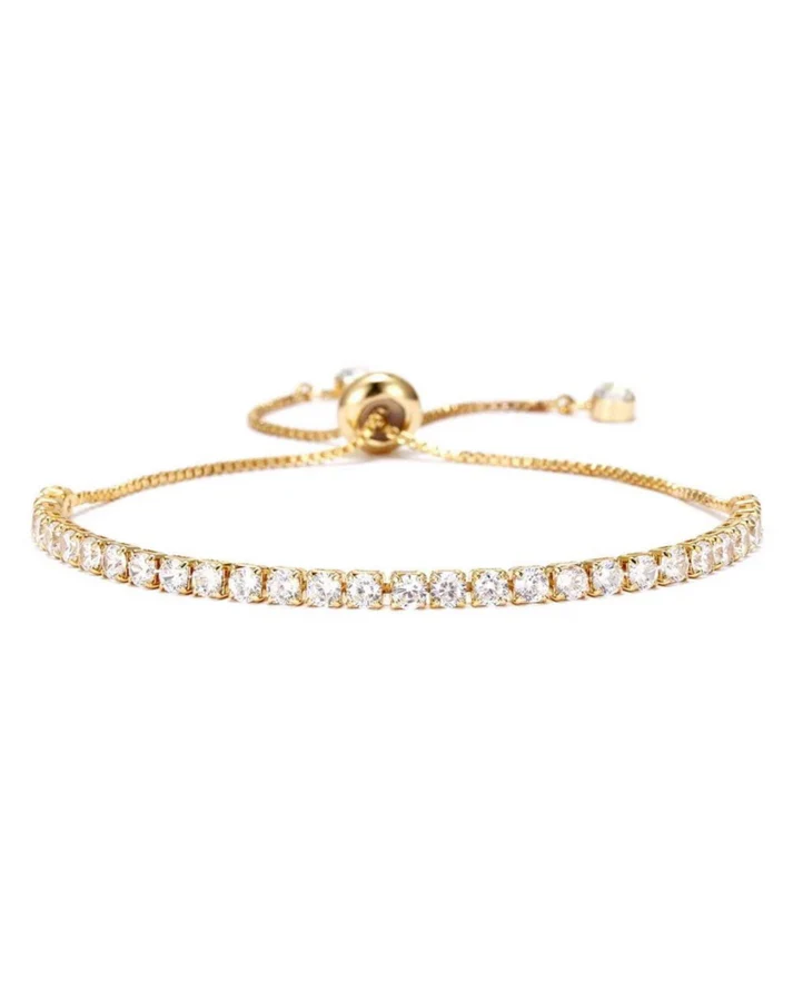 Dainty Tennis Slider Bracelet